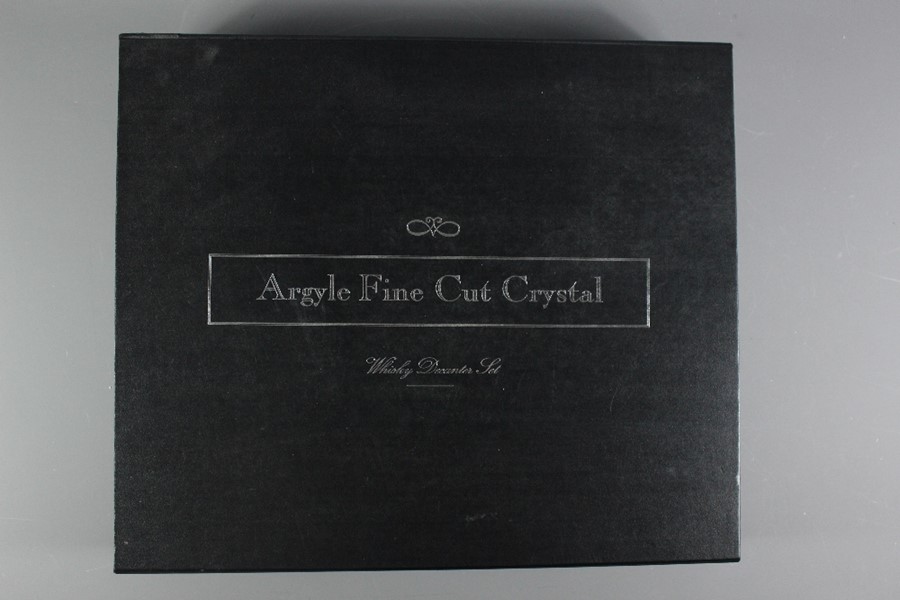 An Argyle Fine Cut Crystal Whisky Decanter Set - Image 4 of 11