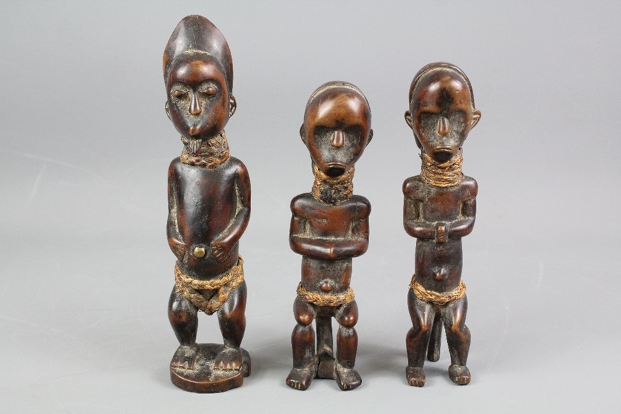 Three African Kongolese Carved Figurines