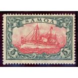 Samoa: 1901 Yacht 5M Mint, fine.