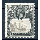 1924-33 ½d grey-black & black with Broken Mainmast var. Mint, fine.