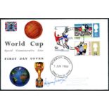 Football: Bobby Moore autographed on 1966 World Cup Connoisseur FDC with Wembley FDI H/S.