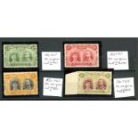 1910-13 ½d, 1d, 4d & 5d, identified on stockcards, all unused.