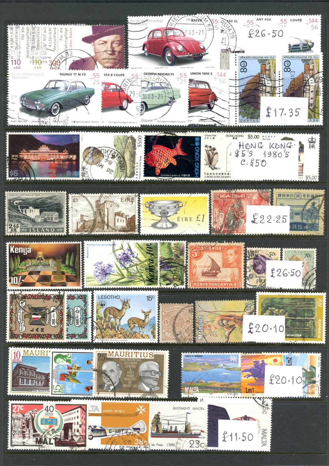 World stamps on Hagner sheets, most stamps Cat £2+.