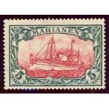 Mariana Islands: 1901 Yacht 5M unused.