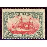 Caroline Islands: 1901 Yacht 5M Mint, fine.