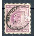 1902-10 2/6d lilac used, fine.