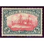 German New Guinea: 1901 Yacht 5M Mint, fine.