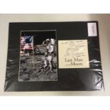 Space: Eugene Cernan autographed on printed sheet "Astronaut Eugene Cernan and America's Race in