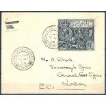 1929 PUC £1 on plain FDC with Postal Union Congress London CDS addressed to the Secretary's Office,