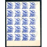 1934 Aviation 5k blue in complete sheet of 70 CTO.