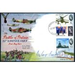 Douglas Bader: Autographed on 1965 Battle of Britain 3 values Connoisseur FDC with Biggin Hill