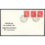 1941 1d pale scarlet on Display FDC with Horsmonden CDS. Very scarce. UA