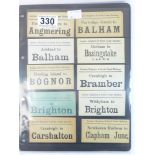 COLLECTION OF VINTAGE LUGGAGE LABELS WITH LOCAL INTEREST