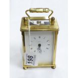 DOMINION BRASS CARRIAGE CLOCK MADE IN ENGLAND