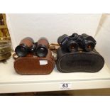 TWO PAIRS OF BINOCULARS INCLUDING A USSR MAKER