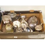 A QUANTITY OF MIXED SILVER PLATED WARES