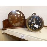 ART DECO METAMEC CLOCK WITH AN WESTCLOCK ALARM CLOCK