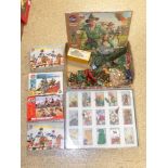 QUANTITY OF PLASTIC TOY SOLDIERS SOME BY AIRFIX AND BRITIANS INCLUDING OTHERS