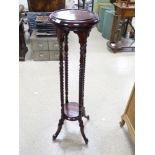 MAHOGANY 2 TIER CIRCULAR PLANT STAND