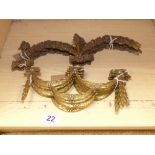 2 SETS OF ORNATE BRASS SWAY FURNITURE MOUNTS