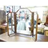 1930S MAHOGANY TRIPLE DRESSING MIRROR