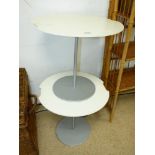 PAIR OF CIRCULAR RETRO TABLES