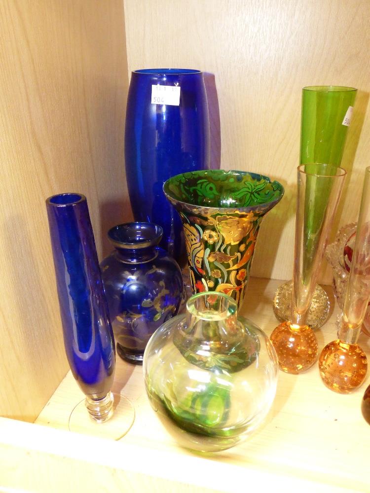 COLLECTION OF COLOURED GLASS ITEMS - Image 3 of 3