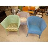 3 LLOYD LOOM CONSERVATORY CHAIRS