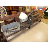 METAL AND WOODEN ITEMS INCLUDING CRATES AND IRON COAT HOOKS