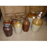 VINTAGE STONEWARE JARS AND BOTTLES