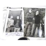 TWO SIGNED PHOTOGRAPHS TO "BILL" GEORGE BEST , MIKE SUMMERBEE AND NOBBY STILES