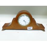 EDWARDIAN MAHOGANY MANTLE CLOCK WITH FRENCH MOVEMENT