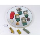 1950S/60S MOTORING MEDALS AND BARS WITH 3 VINTAGE MODEL CARS