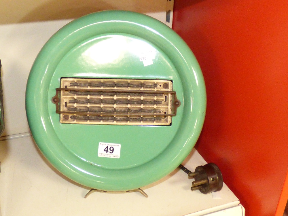 VINTAGE ENAMEL ELECTRIC FIRE BY BRIGHTGLOW LTD