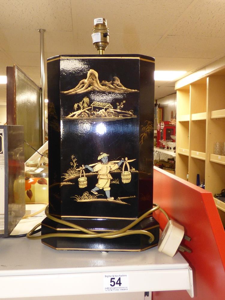 CHINOISERIE DECORATED TABLE LAMP - Image 2 of 2