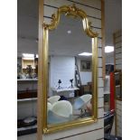 ORNATE GILT FRAMED WALL MIRROR ( 49 X 102 )