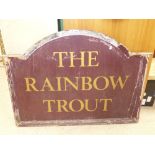 PAINTED PUB SIGN ( THE RAINBOW TROUT )