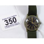 VIETNAM ERA SPECIAL FORCES MANUAL PLASTIC WATCH MADE BY WESTCLOX