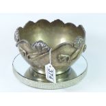 ART NOUVEAU STYLE SILVER PLATE DECORATIVE BOWL 19 CMS