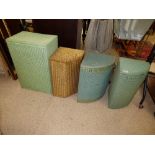 3 LLOYD LOOM CORNER LINEN BOXES AND I OTHER