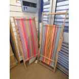 TWO FOLDING DECK CHAIRS