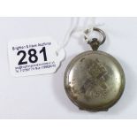 WW1 COMPASS ENGRAVED WITH THE MACHINE GUN CORPS BADGE