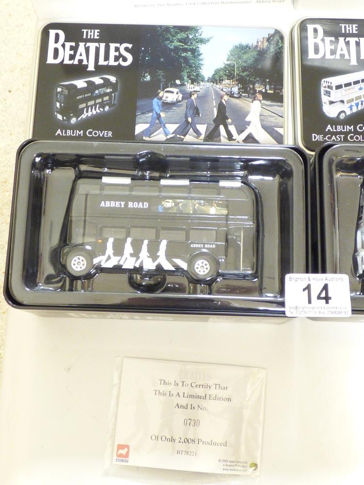 TWO BEATLES DIE CAST BUSES IN TINS AND BOXES - Image 2 of 3