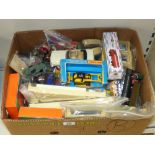 A BOXED DINKY SUPER TOY, MATCHBOX DIGGER AND A QUANTITY OF OTHER TOYS