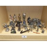 A LARGE QUANTITY OF METAL FANTASY FIGURES AND SOME OTHER MILITARY MINIATURE PIECES