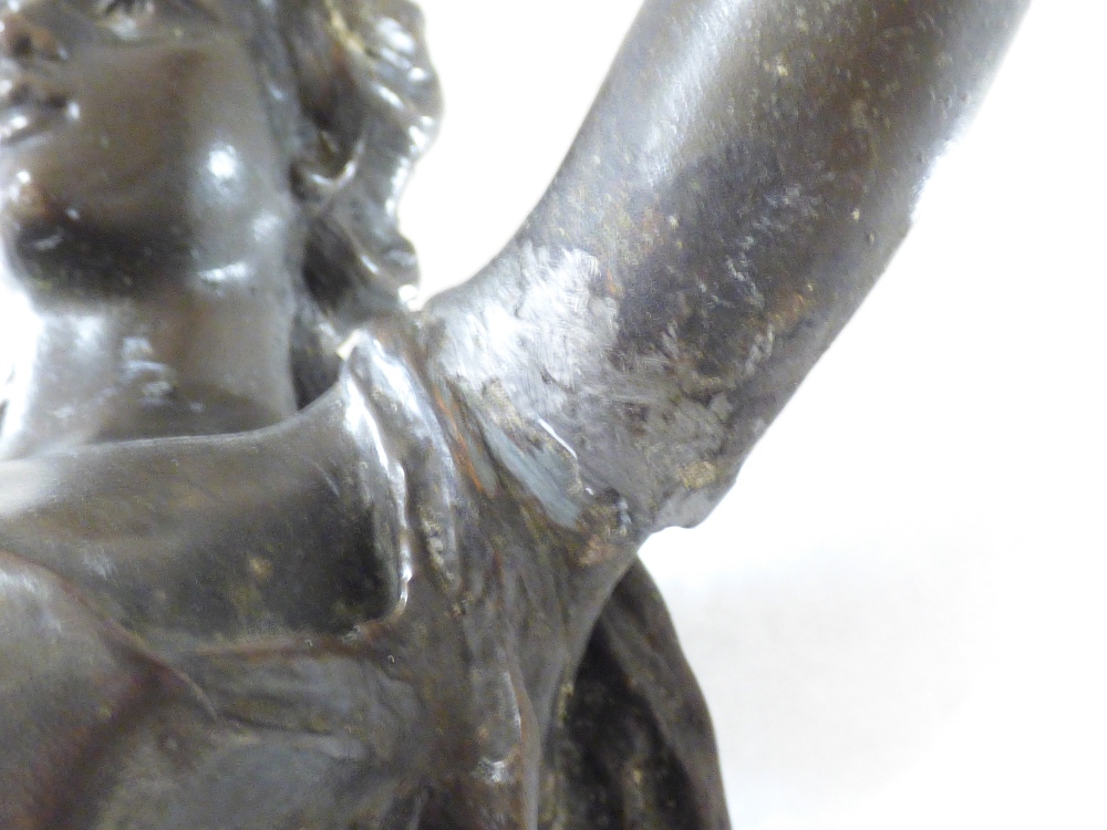 A LATE 19TH CENTURY SPELTER FIGURE LAMP 57CM HIGH - Image 8 of 8