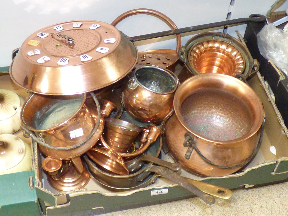 A QUANTITY OF BRASS AND COPPER WARES