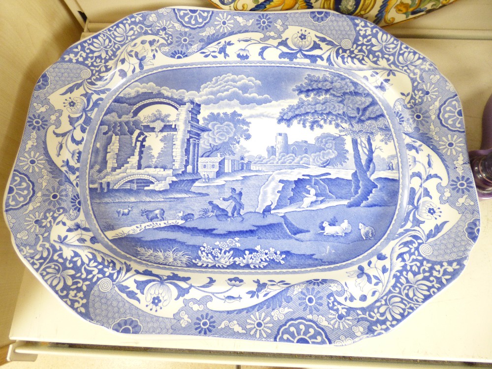 ITALIAN FIANCE CHARGER, EICHWALD CENTREPIECE, MEAT PLATE AND JUG - Image 4 of 8