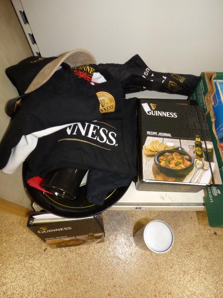 QUANTITY OF GUINNESS ADVERTISING ITEMS, INCLUDING A CUP, TRAY, CAP AND T-SHIRTS - Image 2 of 2