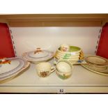 TWO ROYAL STAFFORDSHIRE WILKINSON LTD TUREENS AND A QUANTITY OF CUT DECO BOWLS, CUPS AND SAUCES A